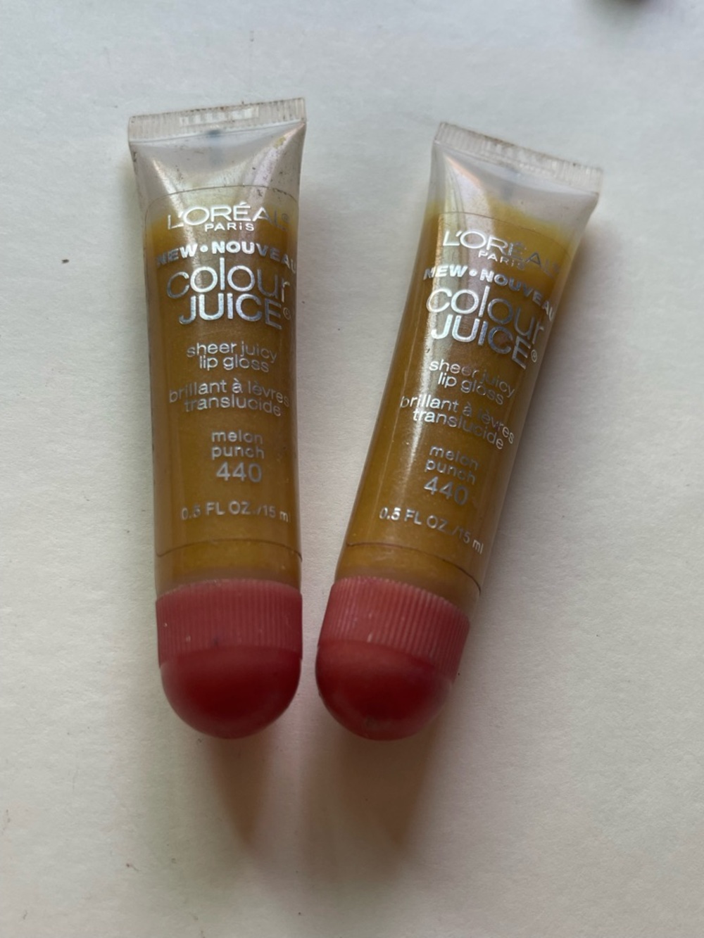 2x L'Oréal Colour Juice Sheer Juicy Lip Gloss 440 MELON PUNCH- 0.5 fl oz New